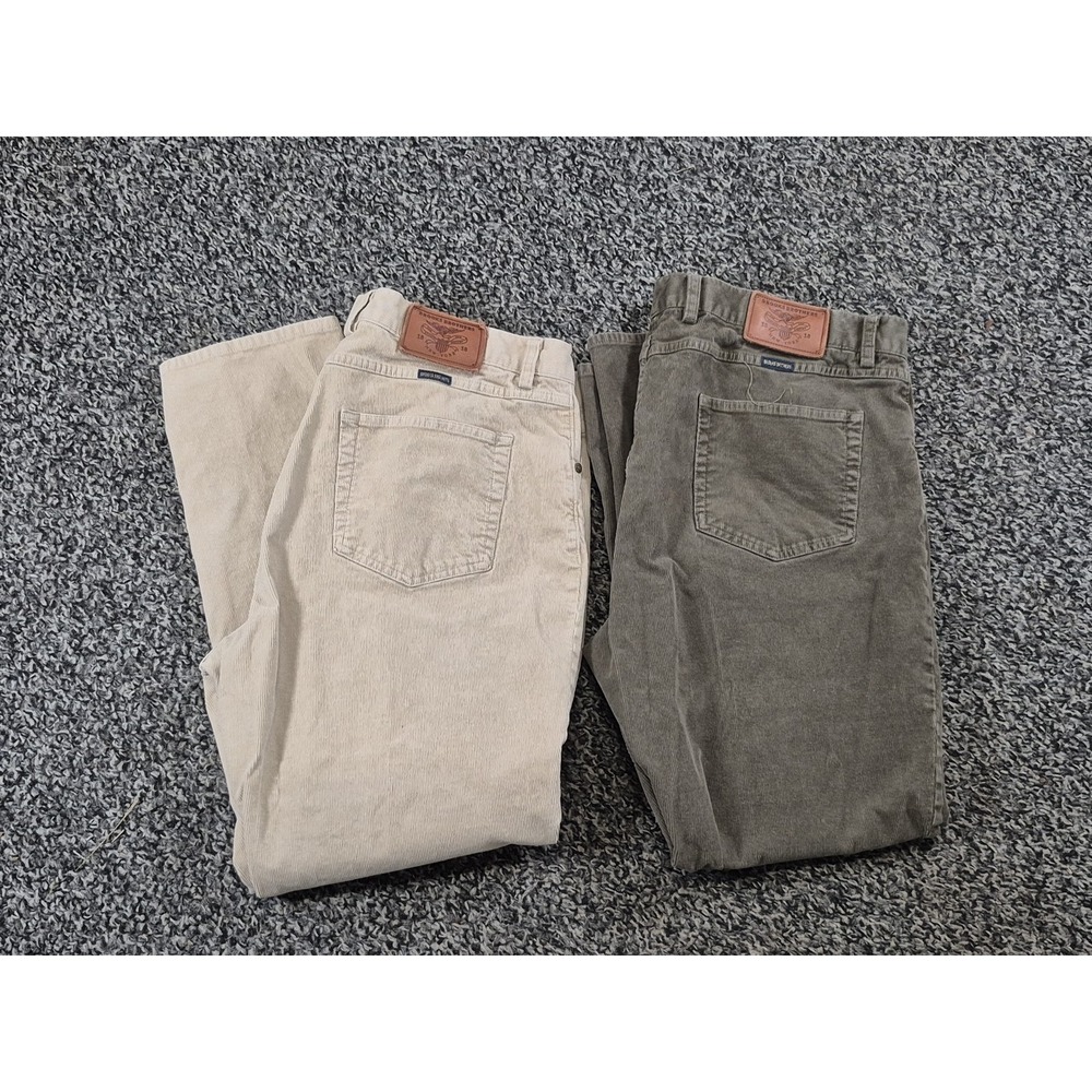 Lot of 2 Brooks Brothers Corduroy‎ Pants Mens 40x30 Chino Five-Pocket Stretch